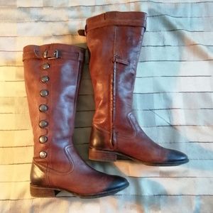Arturo Chiang brown genuine leather boots size 8.5